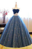 Sweetheart Tulle Long Prom Dress,Ball Gown,Sweet 16 Dress HZ0509