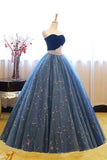 Sweetheart Tulle Long Prom Dress,Ball Gown,Sweet 16 Dress HZ0509