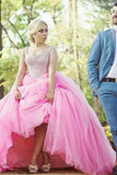 Tulle Sweetheart Beading Sleeveless Ball Gown Long Plus Size Prom Dress HZ0509