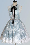 A Line Lace Short Homecoming Dresses,Graduation Party Dress HZ0509
