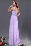 One Shoulder Chiffon Empire Long Prom Dresses HZ0509