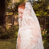 Over Lace Unique Mantilla Church Bridal Veil HZ0509