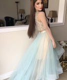 Prom Dresses With Rhinestone,High-low Short Two Piece Beading Homecoming Dresses HZ0509