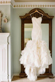 Sweetheart Ruffles Off White Wedding Dresses HZ0509