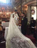 Over Lace Unique Mantilla Church Bridal Veil HZ0509