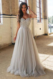 A-Line Spaghetti Straps Floor-Length Beading Prom Dress/Wedding Dresses HZ0509
