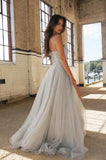 A-Line Spaghetti Straps Floor-Length Beading Prom Dress/Wedding Dresses HZ0509