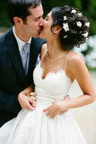 Straps Floor-Length White A Line Wedding Dress With Lace Top HZ0509