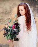 Over Lace Unique Mantilla Church Bridal Veil HZ0509