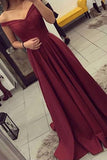 Burgundy Off The Shoulder Long Prom Dresses/Evening Gown HZ0509