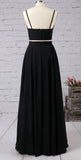 Black Two Pieces Long Cheap Modest Prom Dresses Party Dresses HZ0509