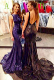 Long Backless Sweep Train Black Modest Party Dresses Prom Dresses HZ0509