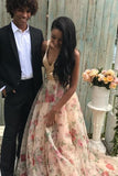 Long A-line Princess Fashion High Low Prom Dresses With Straps HZ0509