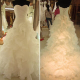 Up Simple Ivory A-line Sweetheart Cheap Plus Size Wedding Dresses HZ0509