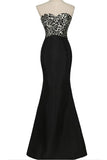 Long Black Floor Length Sweetheart Simple Women Dress Prom Dresses HZ0509