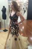 Long Mermaid Black Lace Charming Sexy Party Prom Dresses HZ0509