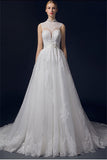 Beautiful Handmade Long Lace Beading Wedding Dresses HZ0509