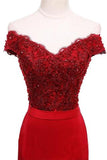 Off Shoulder Long Mermaid Lace Beauty Prom Dresses HZ0509