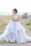 Sleeve Lace Beading A-line Ball Gown Long Prom Dresses HZ0509