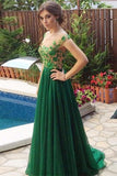 Long A-line Lace High Low Handmade Simple Cheap Prom Dresses HZ0509