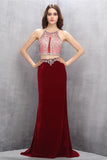 Long Beaded 2 Pieces Beading Mermaid Evening Gowns Prom Dresses HZ0509