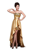 Gold Long Beading Handmade Prom Dress Evening Dresses HZ0509