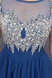 Beading A-line Tulle Elegant Homecoming Dresses HZ0509