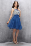 Beading A-line Tulle Elegant Homecoming Dresses HZ0509