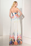 Beautiful Cheap Sweetheart Printed Chiffon Prom Dresses HZ0509