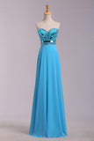 Long Beaded Open Back Chiffon Modest Prom Dresses HZ0509