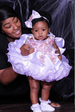 Baby Girl Ab Stoning Dress, Beautiful Small Size Little Girl Charming Dress HZ0509