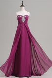 Long Modest Simple Cheap Beaded Chiffon Prom Dresses HZ0509