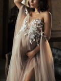 Sexy Maternity Dress online, Elegant Soft Lace Wedding Dress HZ0509