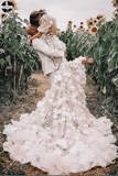 Pia Muehlenbeck Wedding Dress online, Cheap Wedding Dress, Modest Bridal Gown for Sale HZ0509