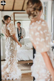 Pia Muehlenbeck Wedding Dress online, Cheap Wedding Dress, Modest Bridal Gown for Sale HZ0509