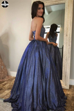 Newest Halter Zipper Back Long Prom Dresses Cute Party Gowns HZ0509