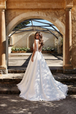 Rustic Lace Wedding Dress V neck Backless Wedding Dress for Sale HZ0509