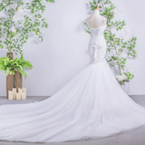 Classy Mermaid Lace Up Sweetheart Long Wedding Dresses Bridal Gown HZ0509
