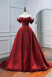 Satin Long Prom Dress, Elegant A Line Evening Formal Dress HZ0509
