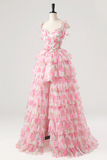 Fairy Flower Patterns Long Prom Dress, Beautiful A Line Evening Party Dress HZ0509