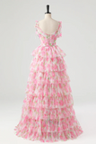 Fairy Flower Patterns Long Prom Dress, Beautiful A Line Evening Party Dress HZ0509