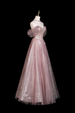 Pink Rhinestone Sequins Floor Length Prom Dresses, A Line Sweetheart Sleeveless Formal Dresses HZ0509