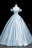 A Line Floor Length Prom Dress, Beautiful Off the Shoulder Party Dress HZ0509