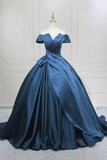 Satin Long Formal Dress, Elegant A Line Princess Prom Dress HZ0509
