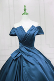 Satin Long Formal Dress, Elegant A Line Princess Prom Dress HZ0509