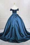 Satin Long Formal Dress, Elegant A Line Princess Prom Dress HZ0509