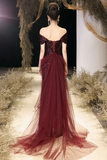 Sequins Mermaid Long Party Dress with Tulle, Charming Prom Dress HZ0509