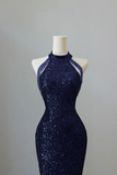Sequins Long Mermaid Prom Dress, Elegant Off the Shoulder Party Dress HZ0509