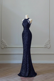Sequins Long Mermaid Prom Dress, Elegant Off the Shoulder Party Dress HZ0509