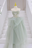 Green Sweetheart Tulle Long A Line Prom Dress, Party Dress HZ0509
